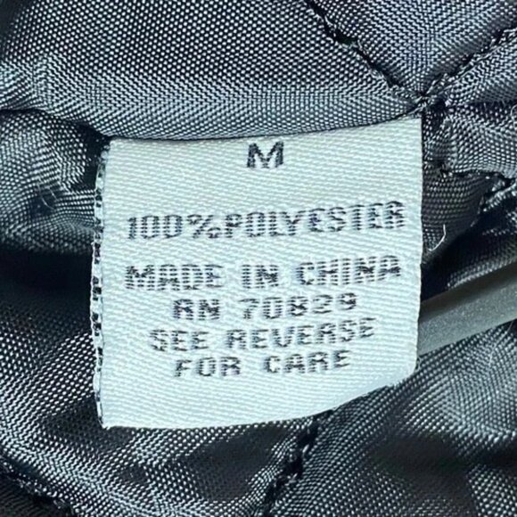 Rue21 Varsity Bomber Jacket Men's Medium Black Teal Trippy Wild Life Graphic EUC - Picture 9 of 13